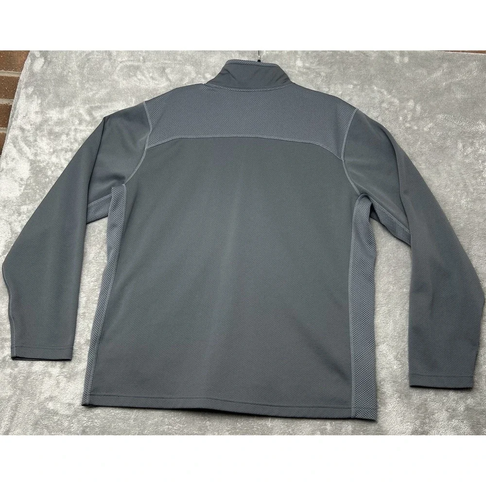 Nike Pullover Men's XL Gray Dri-FIT 1/4 Zip Mock Neck Athletic Performance